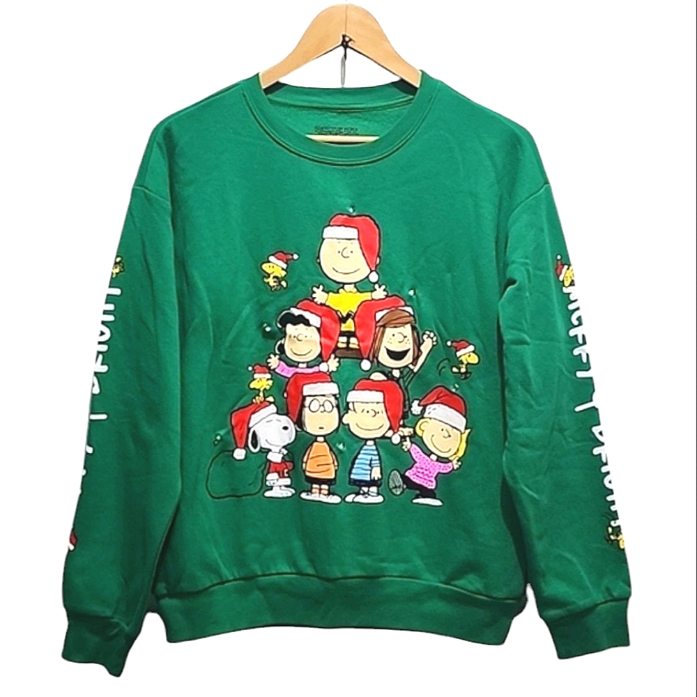 Peanuts Charly Brown light up Christmas Sweater size M